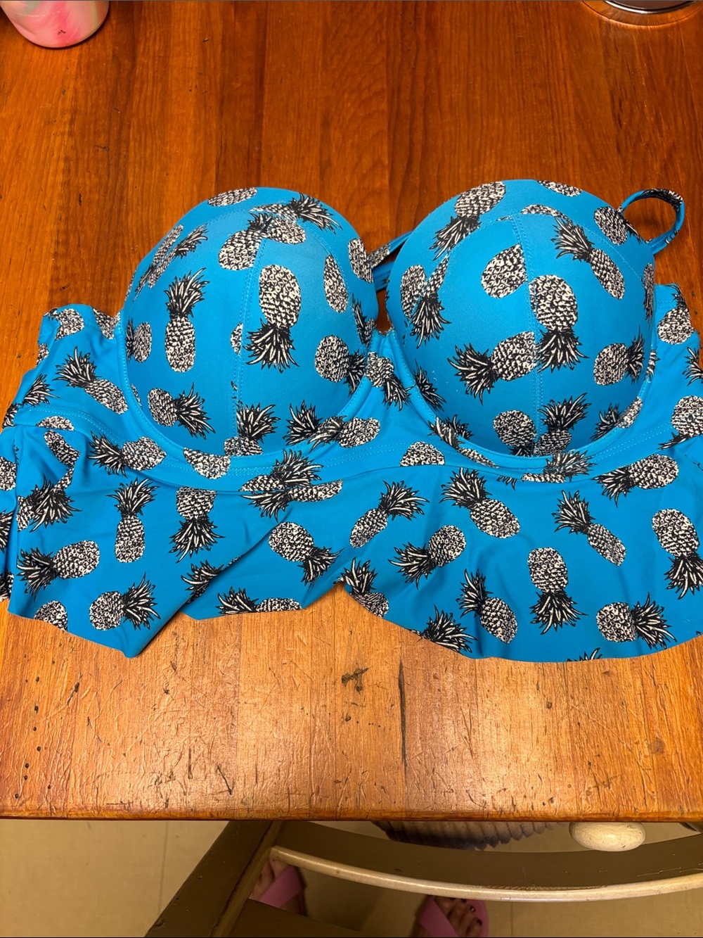 torrid Turquoise Pineapple Print Underwire Bikini Top